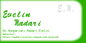 evelin madari business card